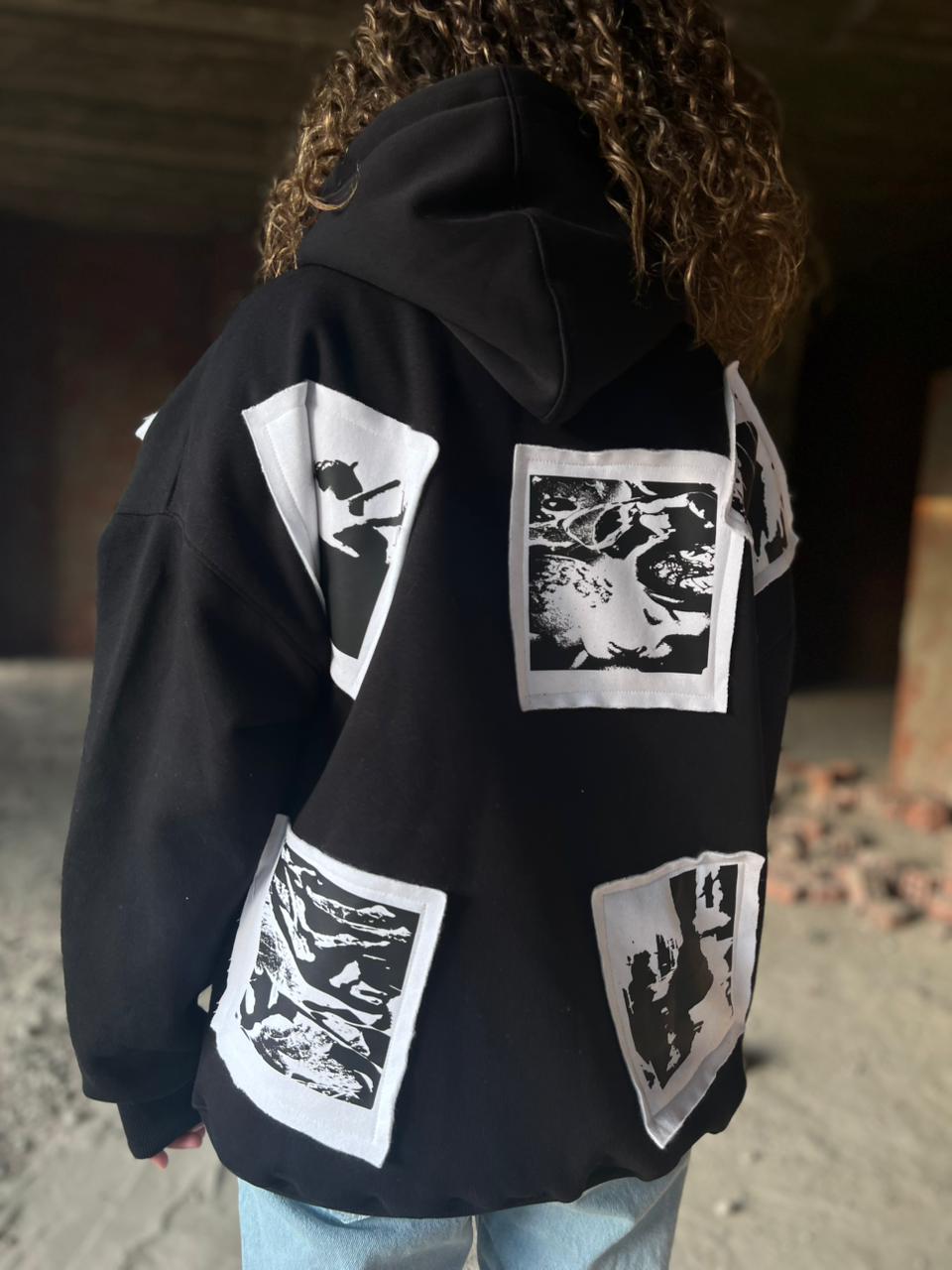 oversized black hoodie