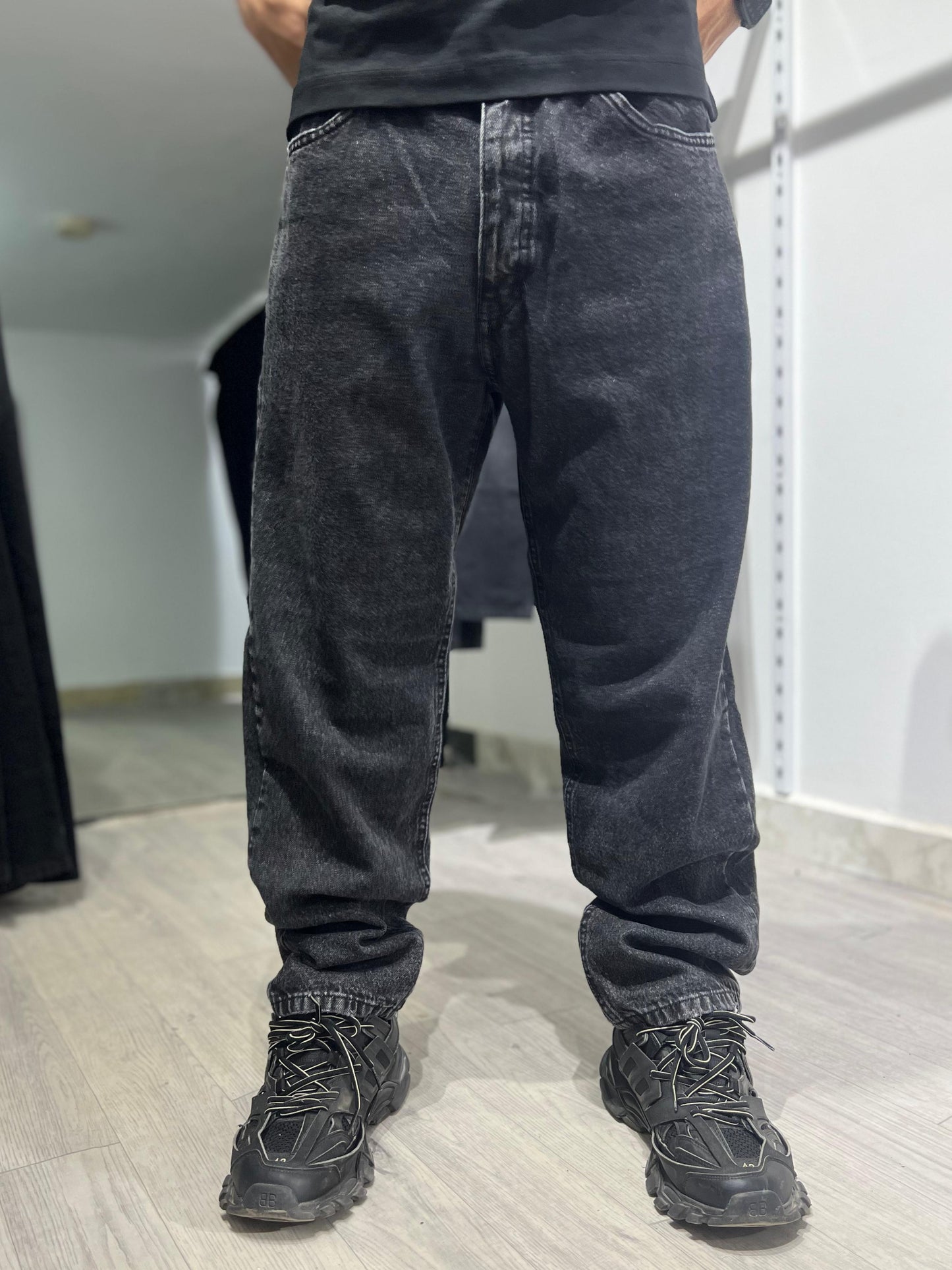 Dark grey wide leg