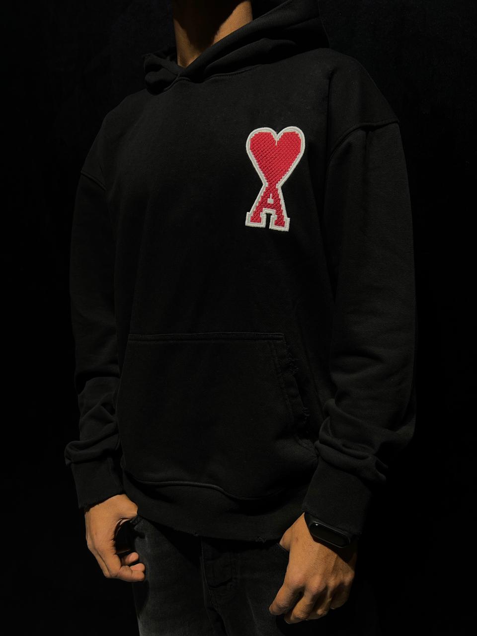 AMI PARIS BLACK HOODIE